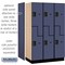 Salsbury Industries Wardrobe Locker, 45" W, 21" D, 76" H, (3) Wide, (6) Openings, Blue 27361BLU - alternate 8